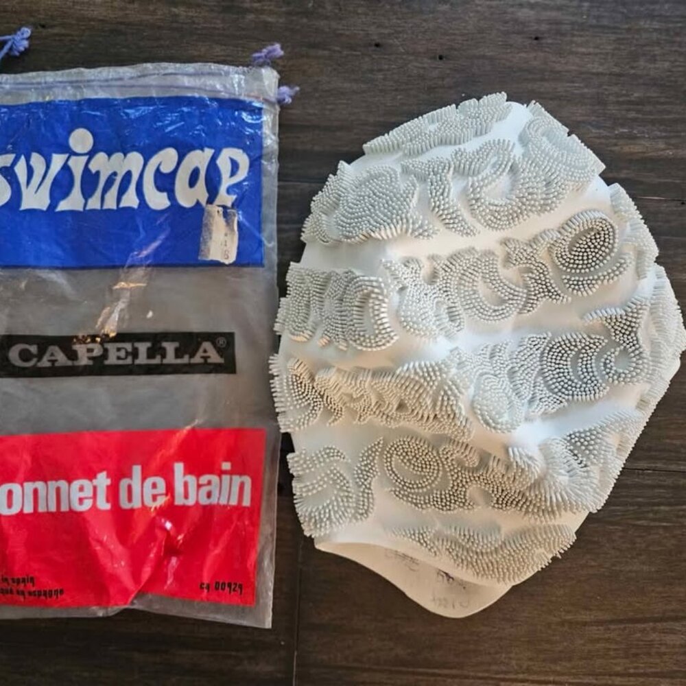Vintage NEW 1960's Capella Swim Cap - MADE IN SPAIN